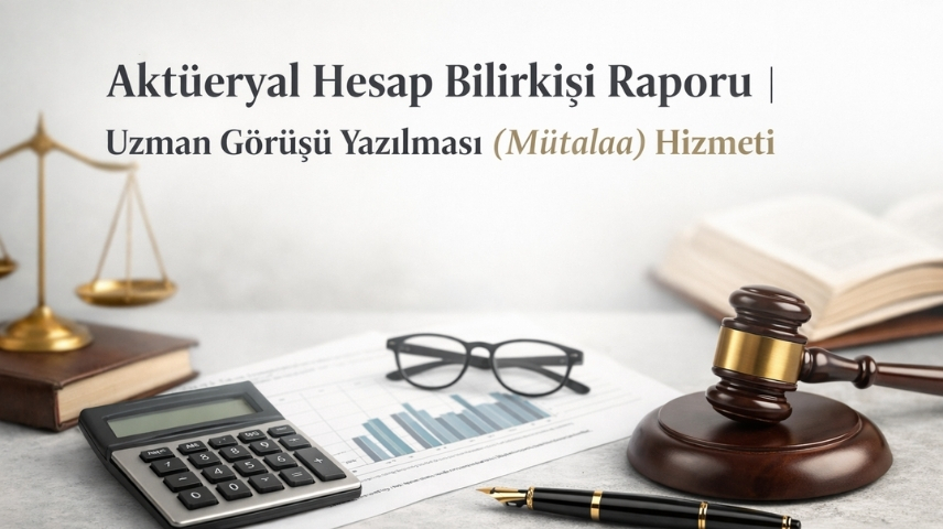 Aktüeryal Hesap Bilirkişi Raporu | Uzman Görüşü Yazılması(Mütalaa) Hizmeti