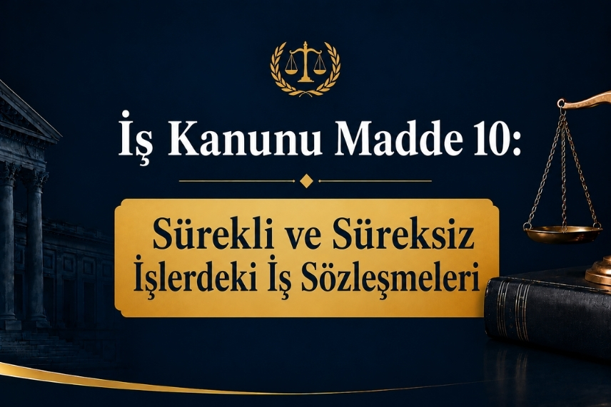 İş Kanunu Madde 10: Sürekli ve Süreksiz İşlerdeki İş Sözleşmeleri