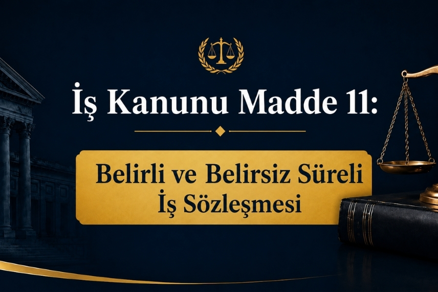 İş Kanunu Madde 11 Belirli ve Belirsiz Süreli İş Sözleşmesi