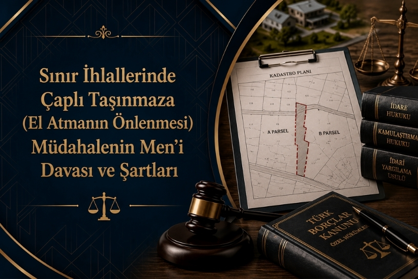 Sınır İhlallerinde Çaplı Taşınmaza (El Atmanın Önlenmesi) Müdahalenin Men’i Davası ve Şartları